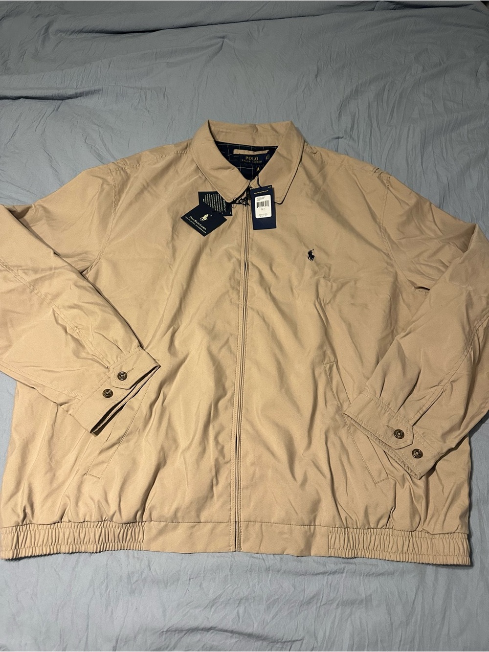 Ralph Lauren Khaki/Tan Zip-Up Jacket
